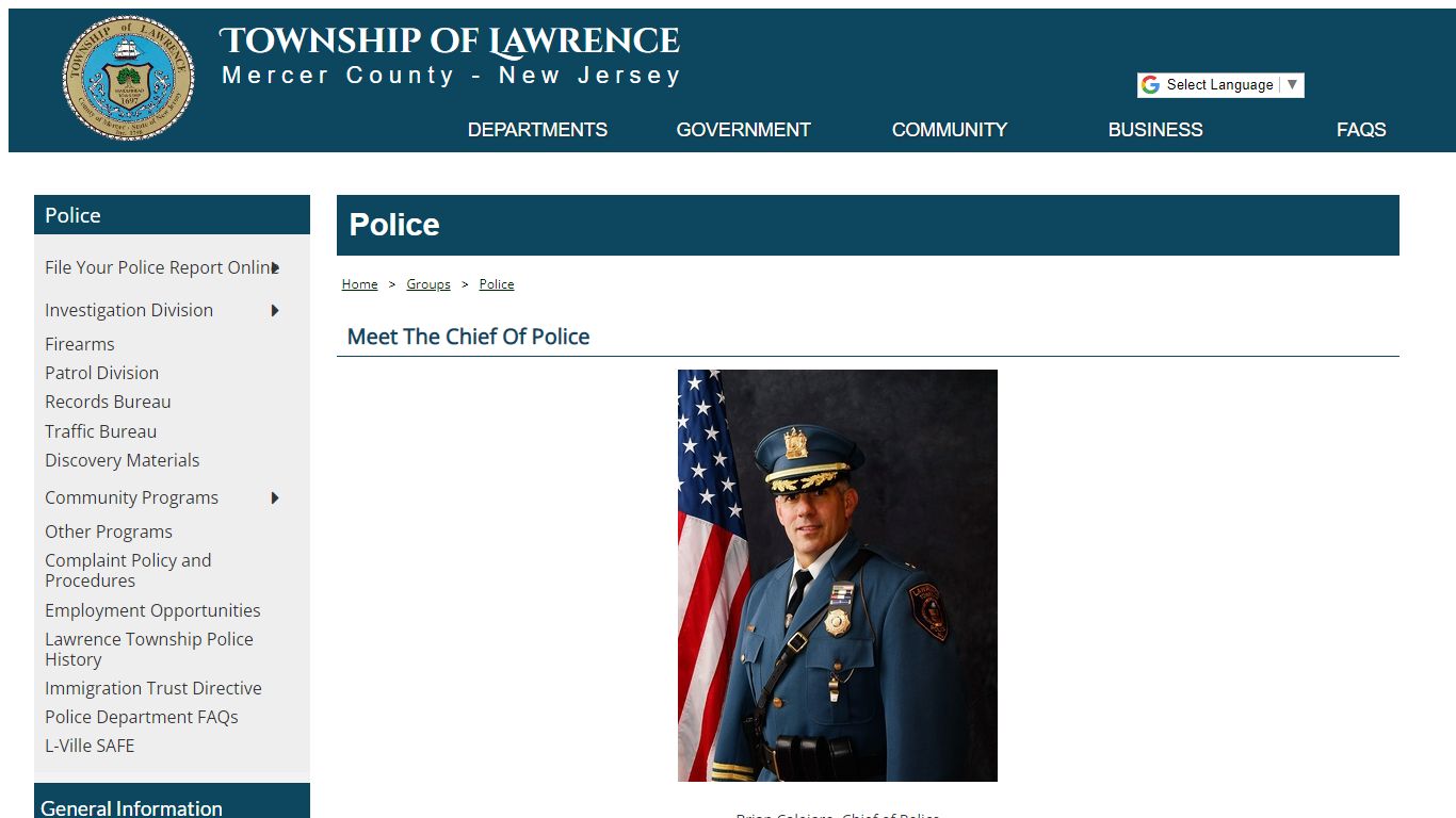 Lawrence Township New Jersey - Police